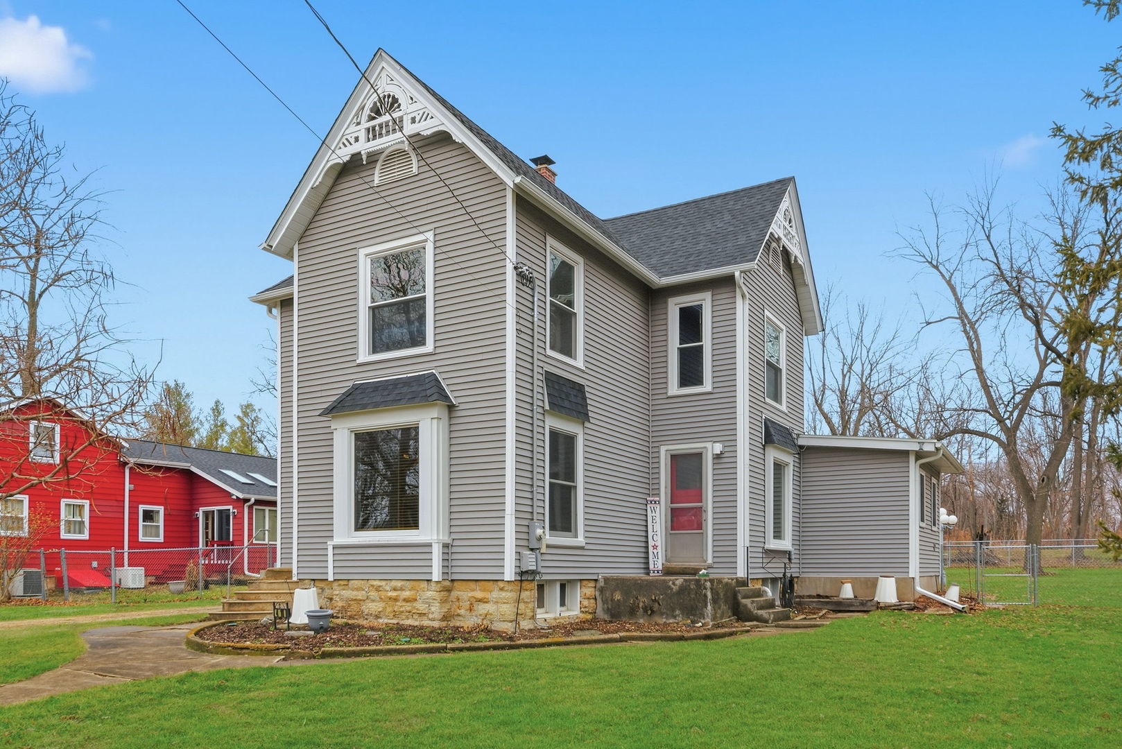 front view of house with a yard