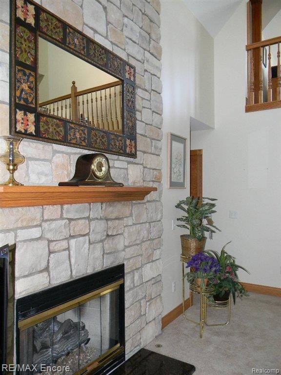 7440 East Clyde Road Howell, MI 48855 - Photo 6 of 24 Stone fireplace