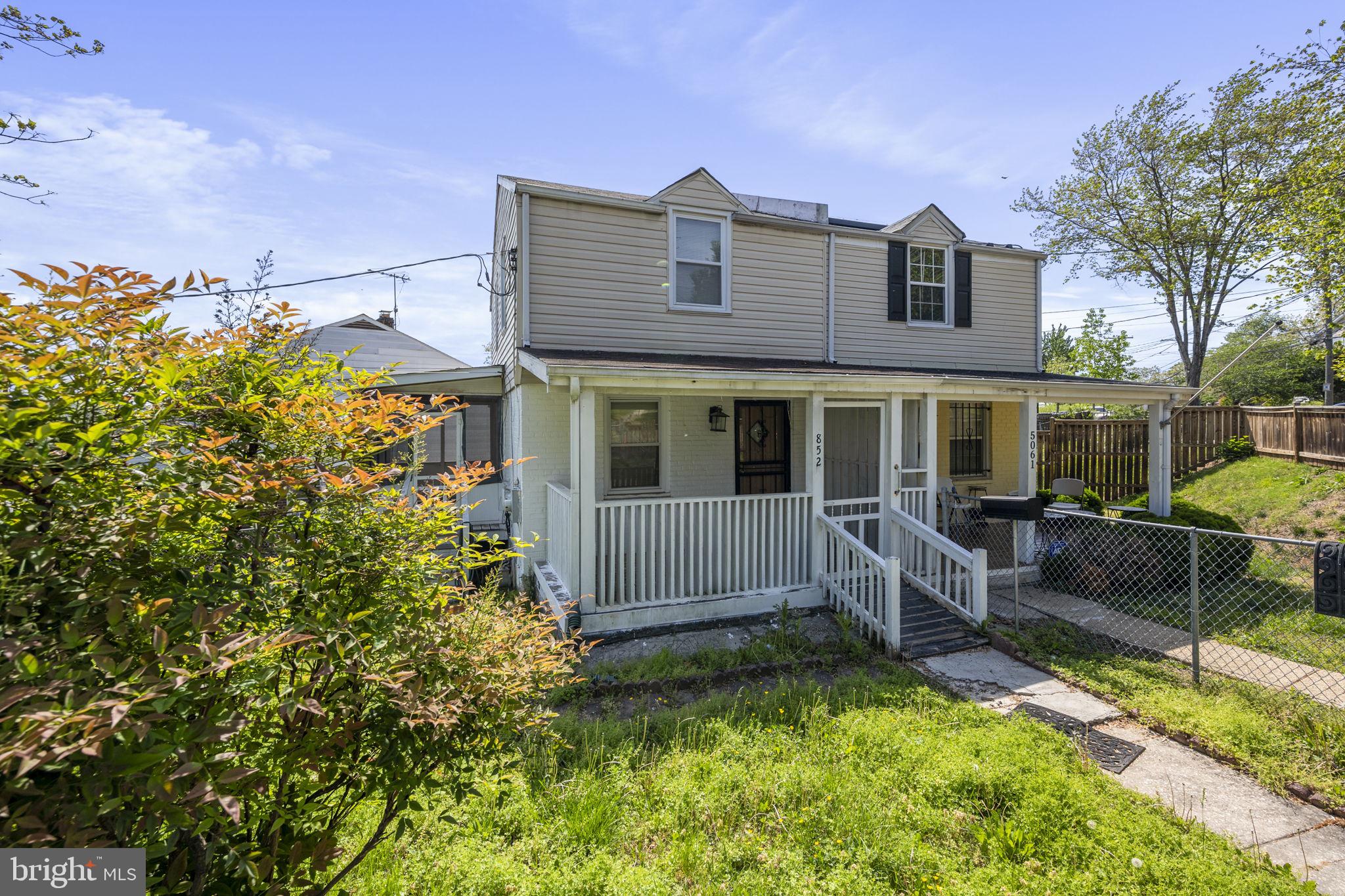 852 50th Place Northeast Washington, DC 20019 - Photo 26 of 26 a front view of house with yard and green space