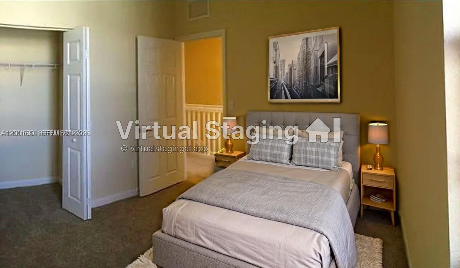 8913 West 35th Way Hialeah, FL 33018 - Photo 5 of 7 a bedroom with a bed and a chandelier