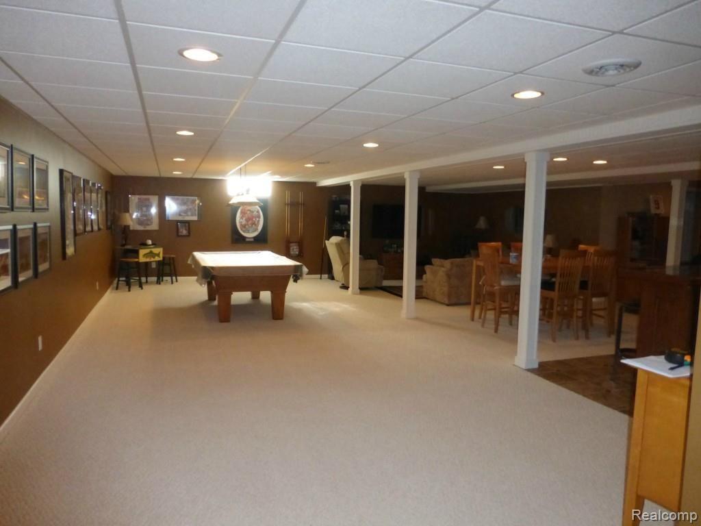 47976 Sandy Ridge Drive Macomb, MI 48044 - Photo 20 of 36 Finished Basement View 6, Pool Table and Most Furniture Negotiable