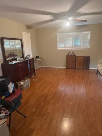 a kitchen with a stove and a microwave