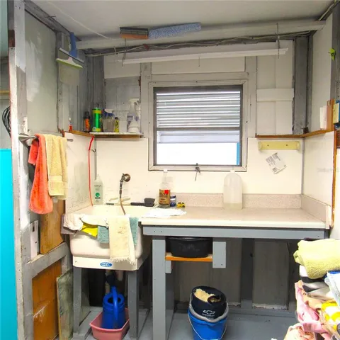 a room with storage and utility