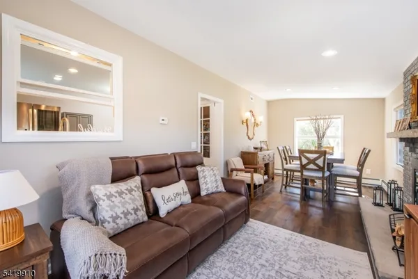 a bedroom with a bed and closet
