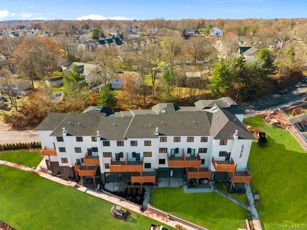 an aerial view of multiple house