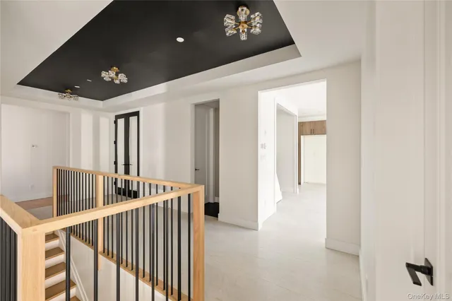 a view of hallway with stairs