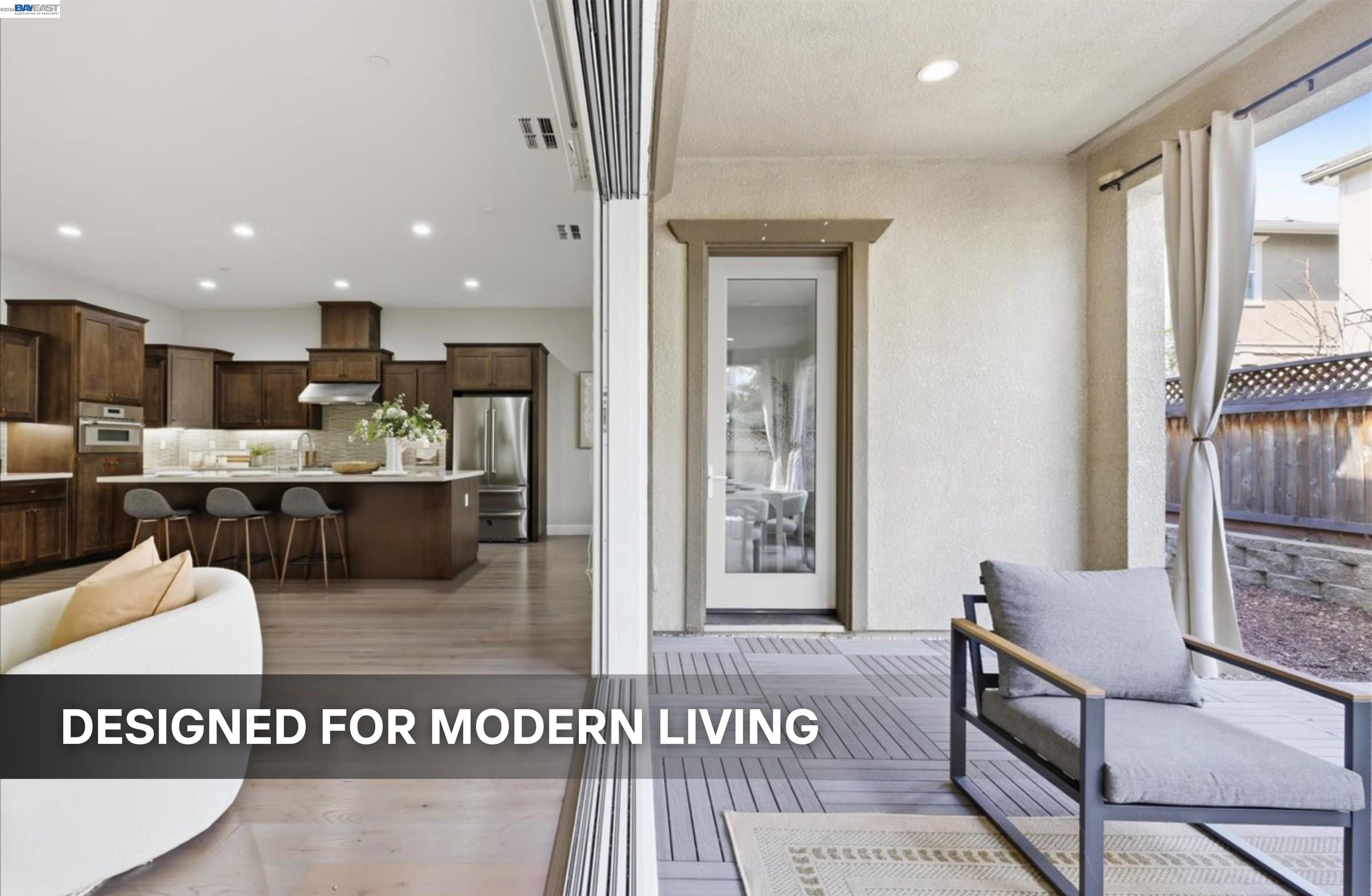 39438 Humpback Whale Road Newark, CA 94560 - Photo 16 of 51 a view of a kitchen with kitchen island dining table and chairs