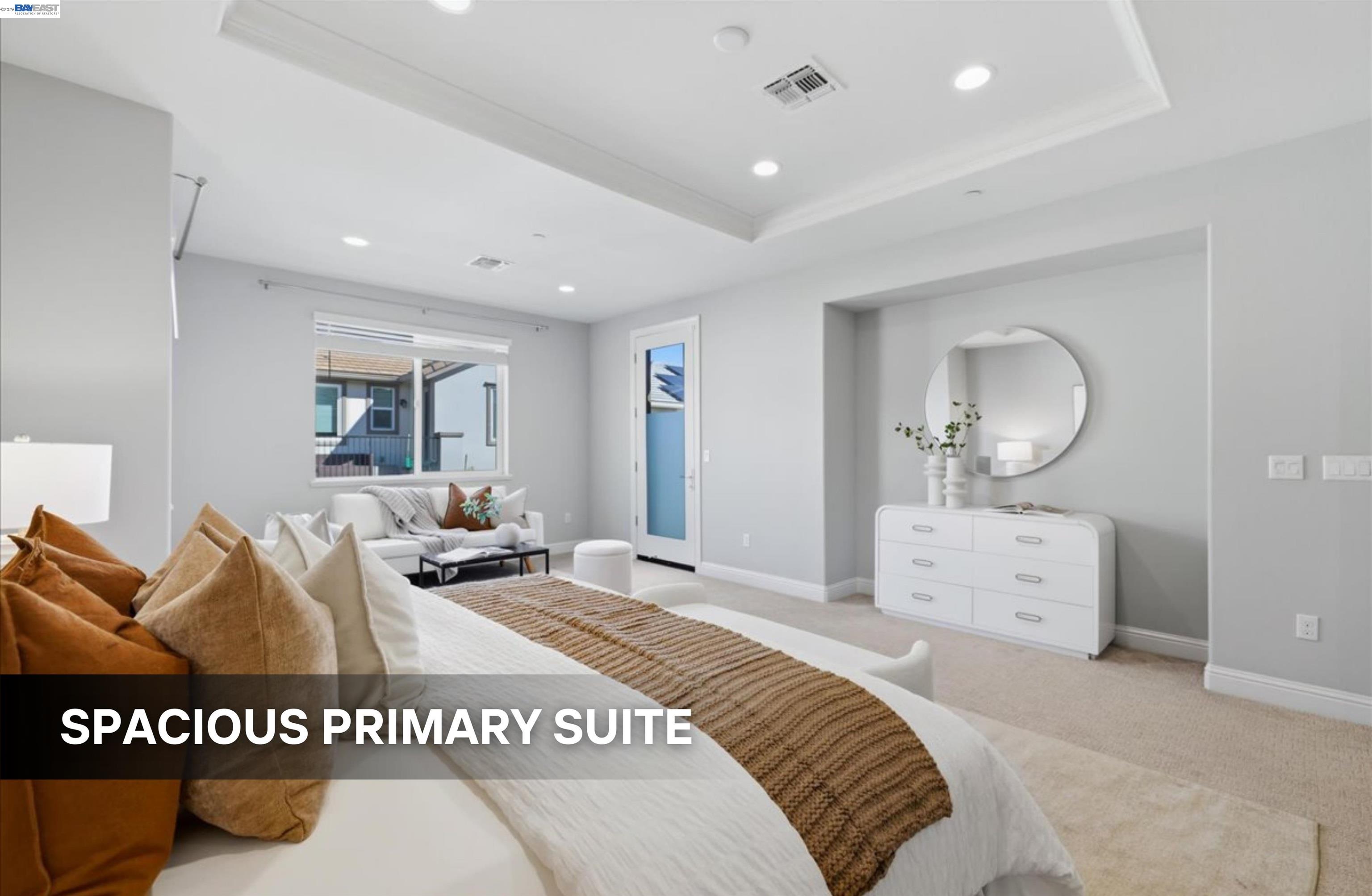 39438 Humpback Whale Road Newark, CA 94560 - Photo 24 of 51 a bed room with a bed window and mirror