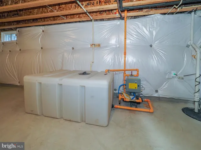 a view of a yard with large trees