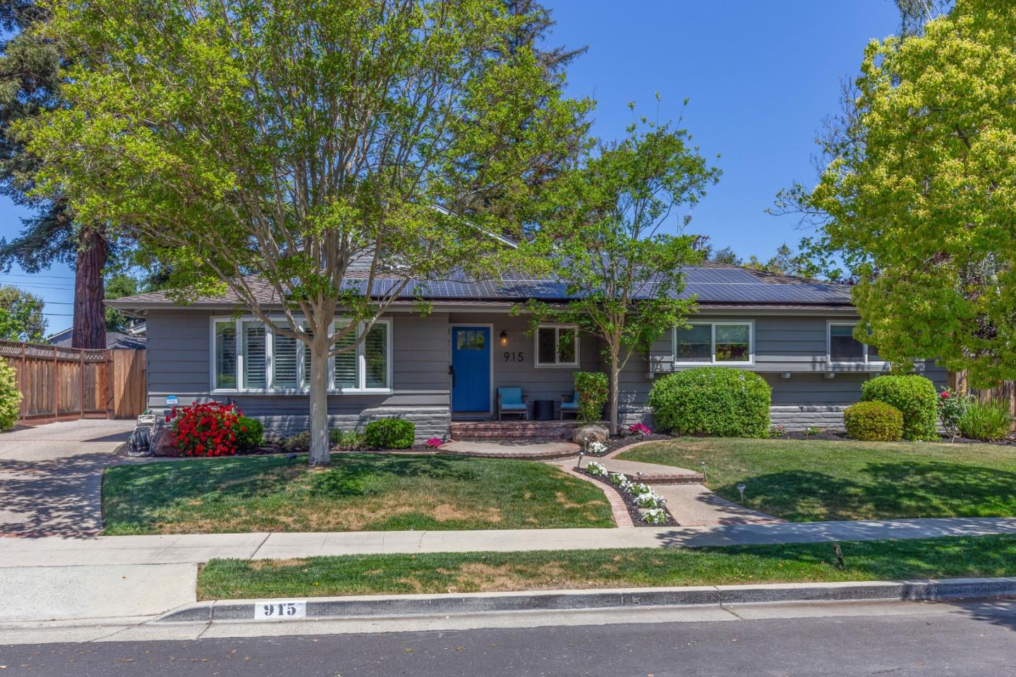 915 Cherrystone Drive Los Gatos, CA 95032 - Photo 1 of 37 front view of a house with a yard