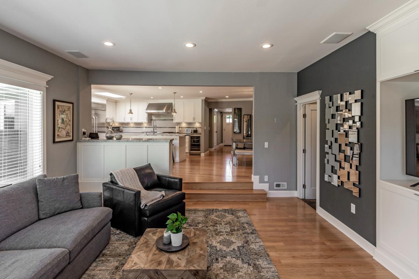 915 Cherrystone Drive Los Gatos, CA 95032 - Photo 14 of 37 a living room with furniture and view of kitchen