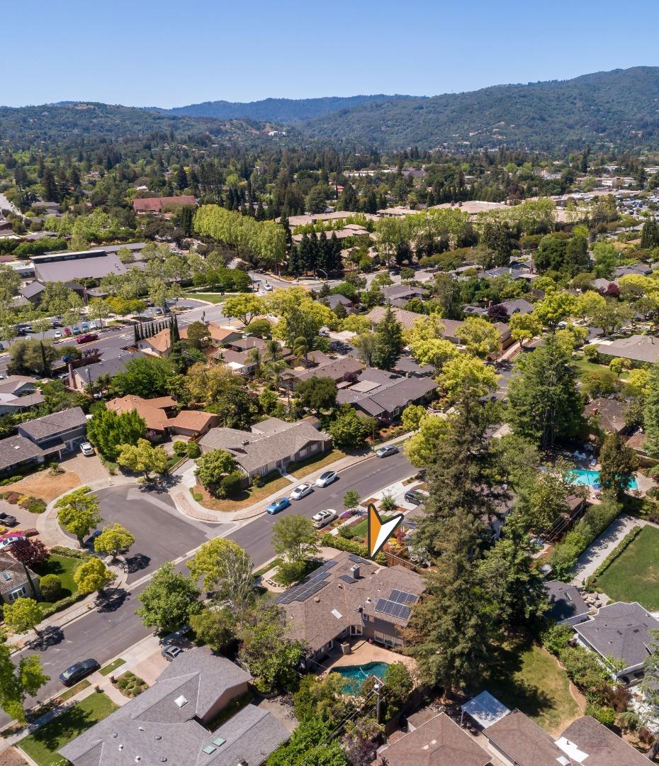 915 Cherrystone Drive Los Gatos, CA 95032 - Photo 36 of 37 an aerial view of residential houses with outdoor space