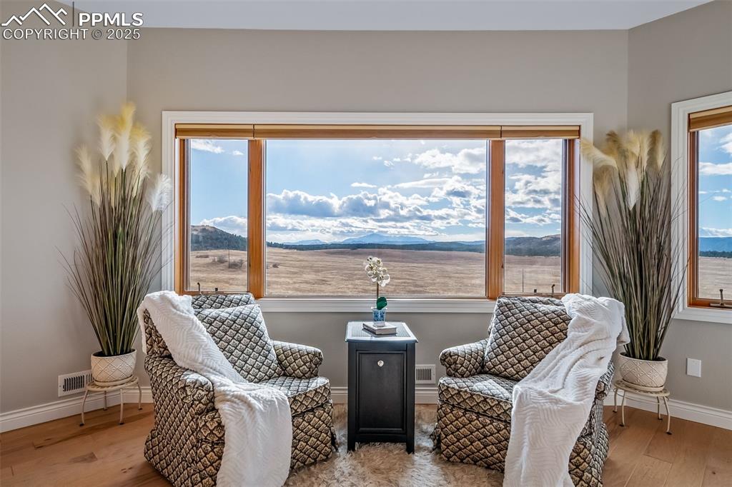 4586 East Best Road Larkspur, CO 80118 - Photo 23 of 50 Living area featuring wood finished floors