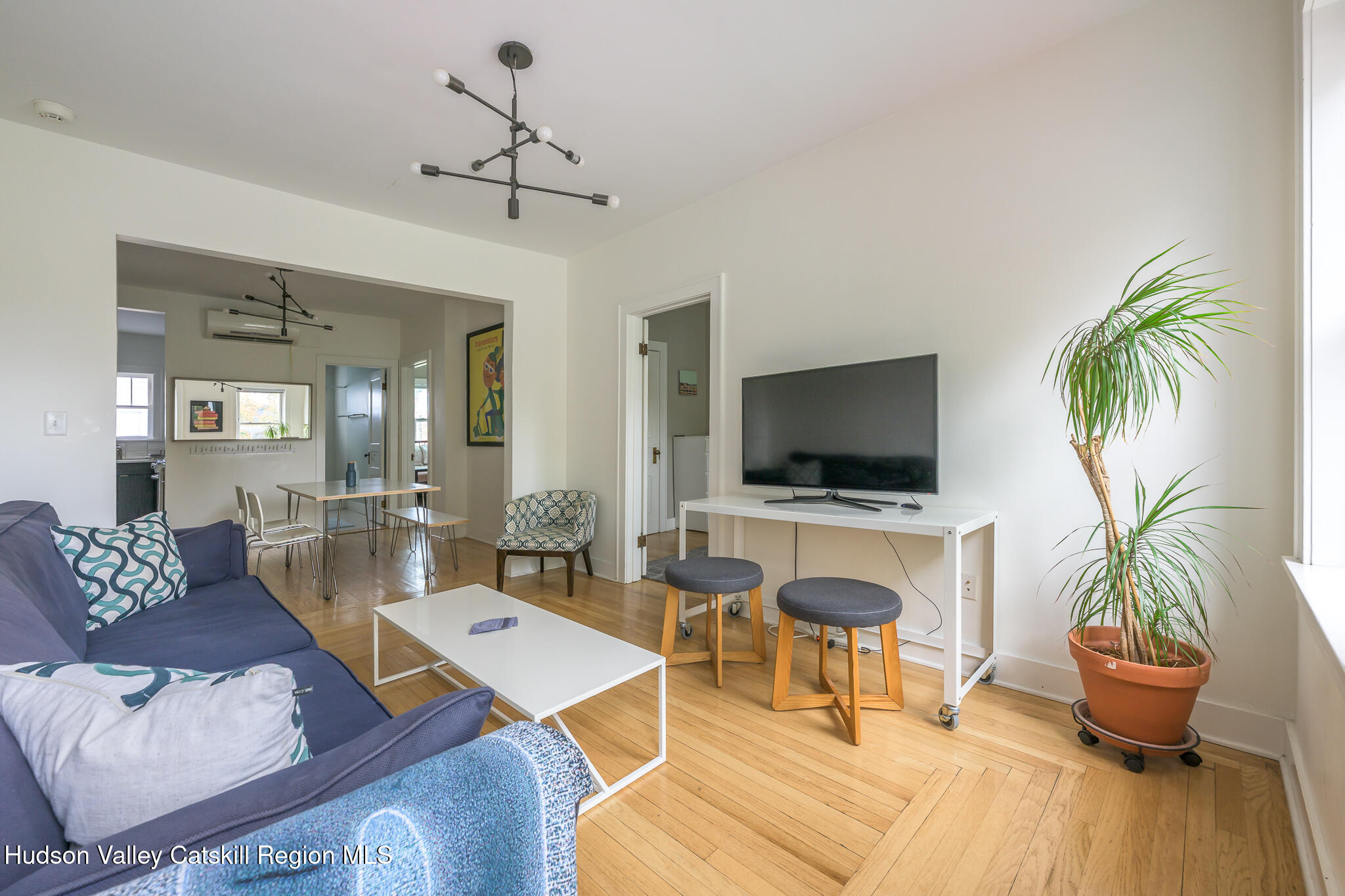 705 Warren Street Hudson, NY 12534 - Photo 16 of 40 a living room with furniture and a flat screen tv
