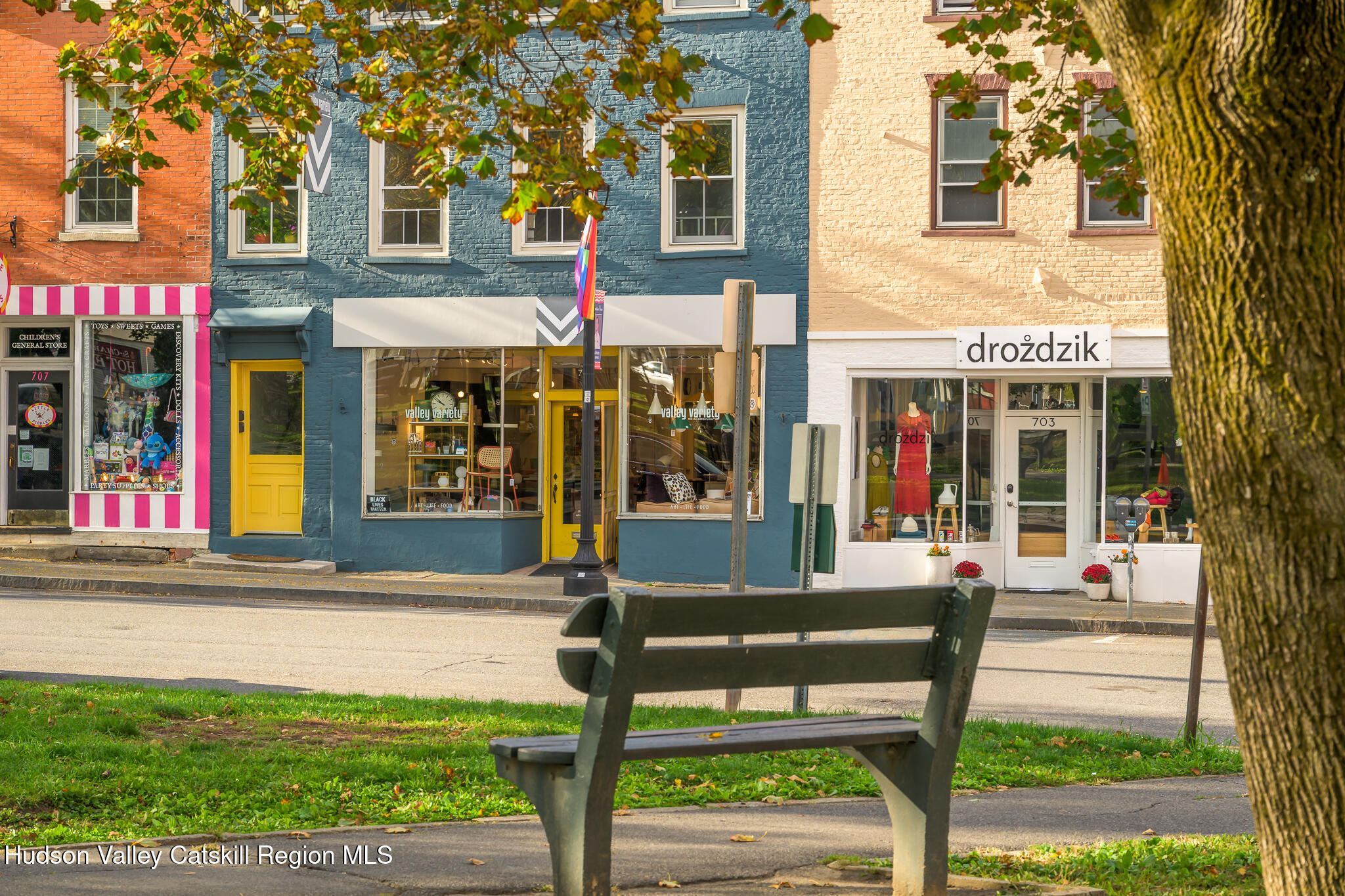 705 Warren Street Hudson, NY 12534 - Photo 36 of 40 a front view of a building with a garden and plants