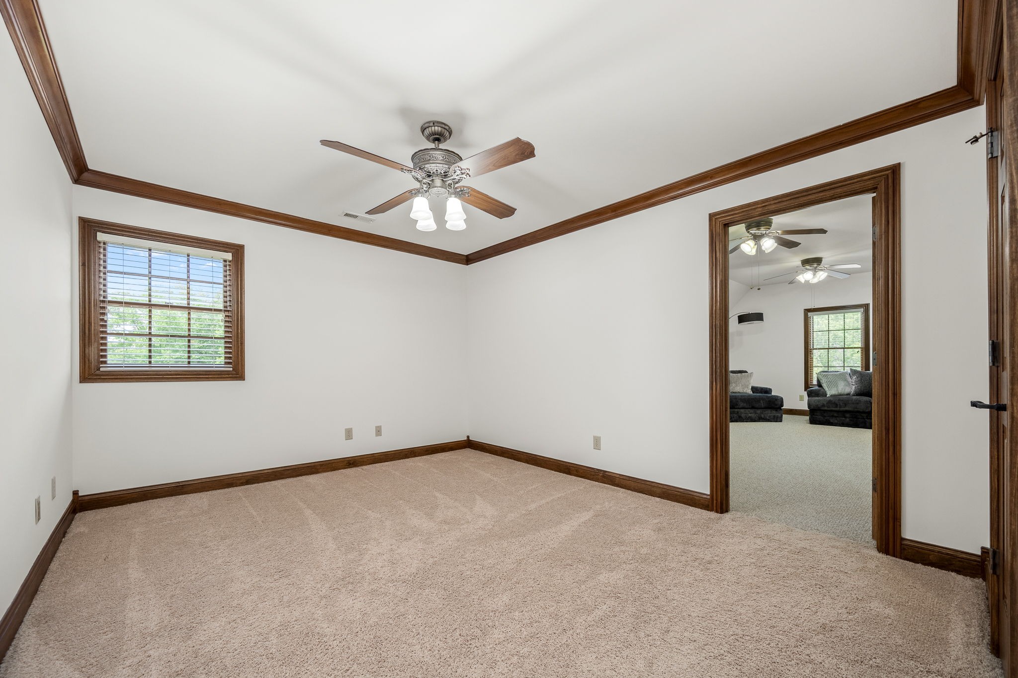 3040 Havasu Drive Spring Hill, TN 37174 - Photo 44 of 55 an empty room with a chandelier fan and windows