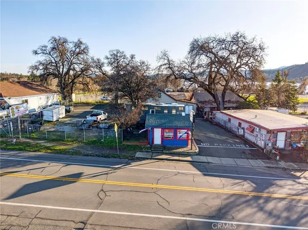 a view of street with houses