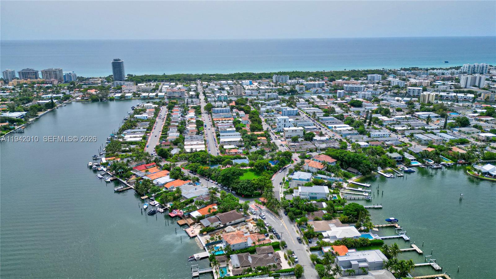 an aerial view of a city
