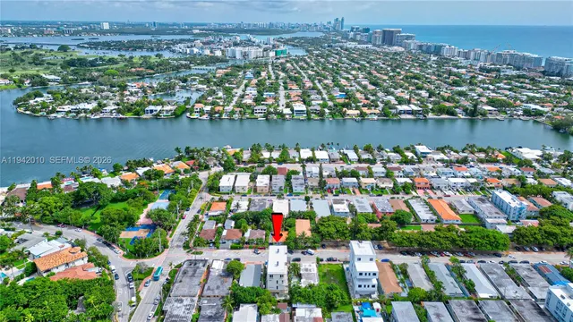 an aerial view of multiple house
