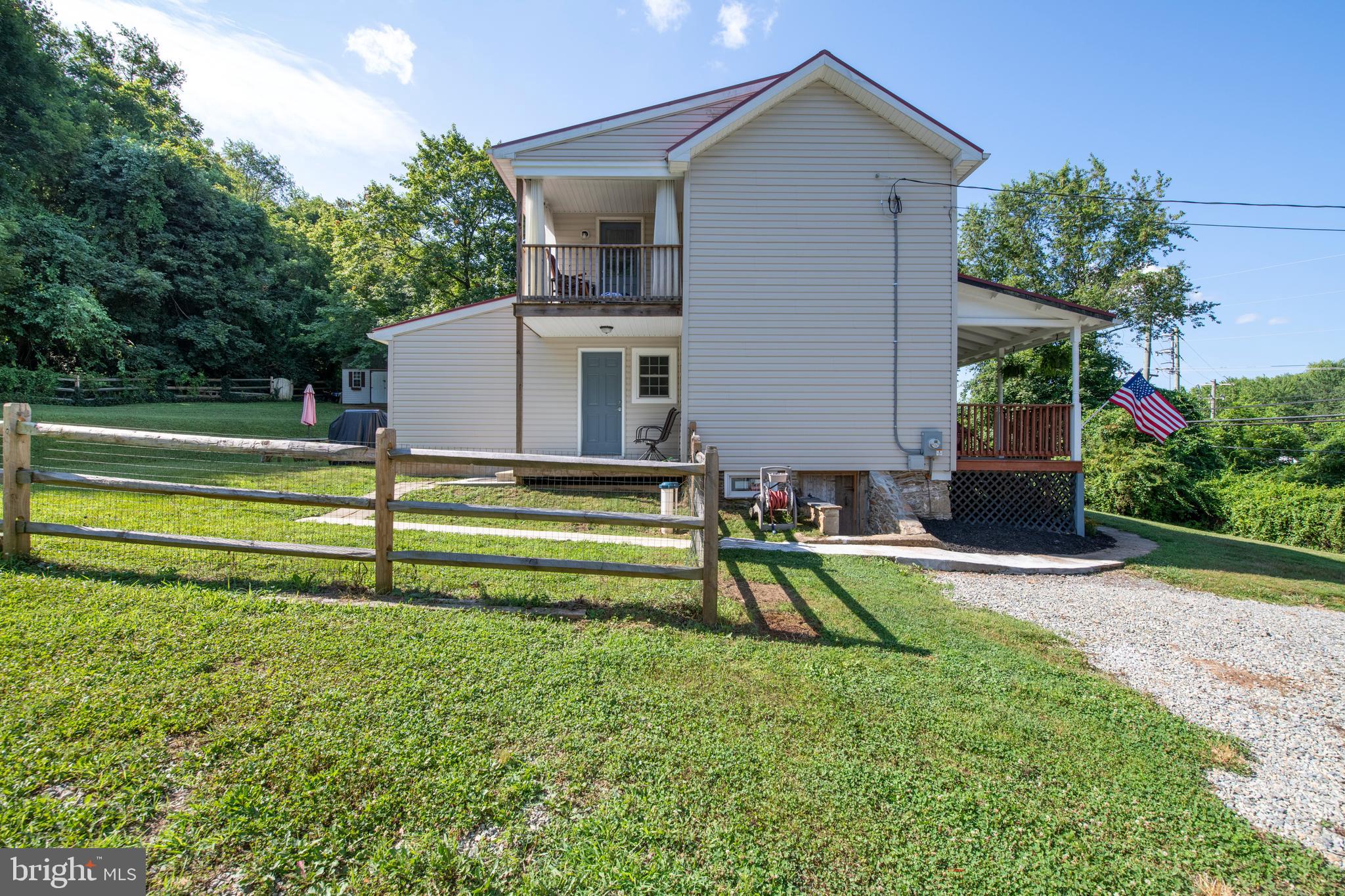 909 Old Pylesville Road Pylesville, MD 21132 - Photo 6 of 61 Side of house with upper deck