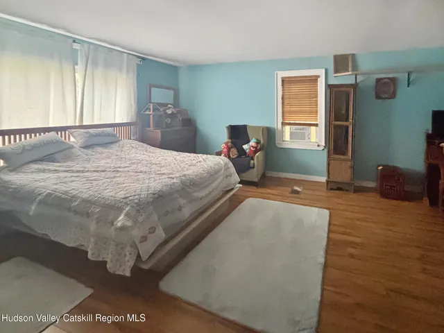 a view of a tall building with a street view