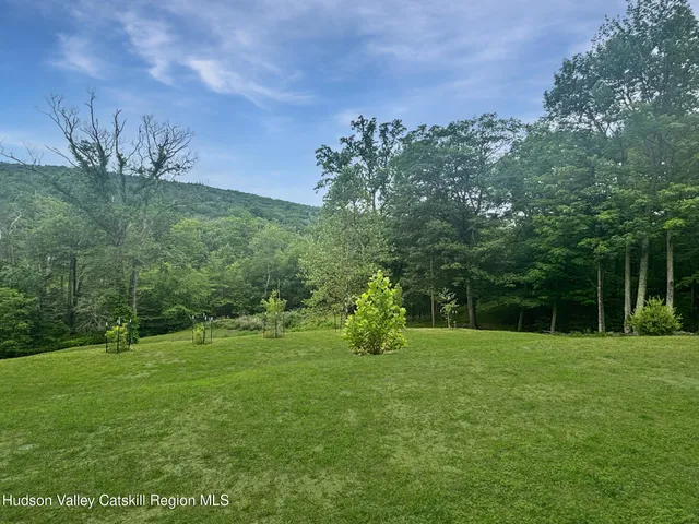 a view of an outdoor space and a yard