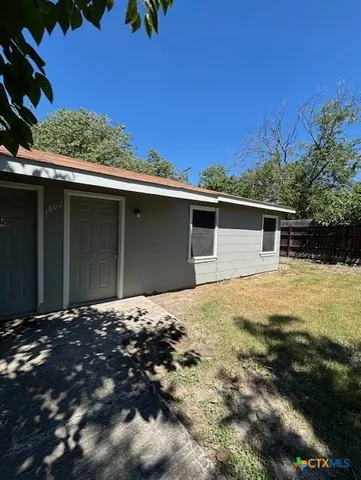 a backyard of a house