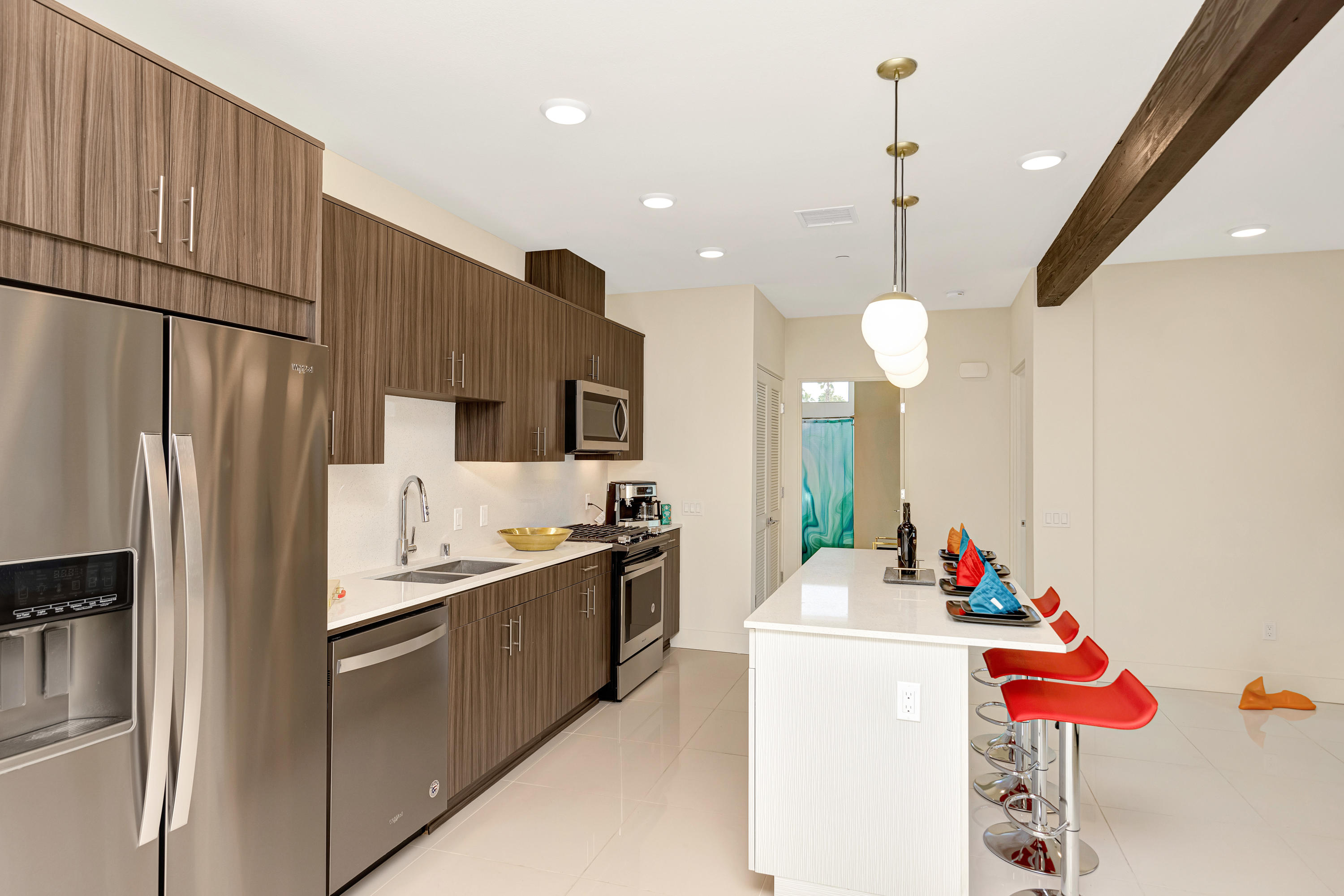 161 The River Palm Springs, CA 92262 - Photo 17 of 46 a kitchen with a sink appliances and cabinets