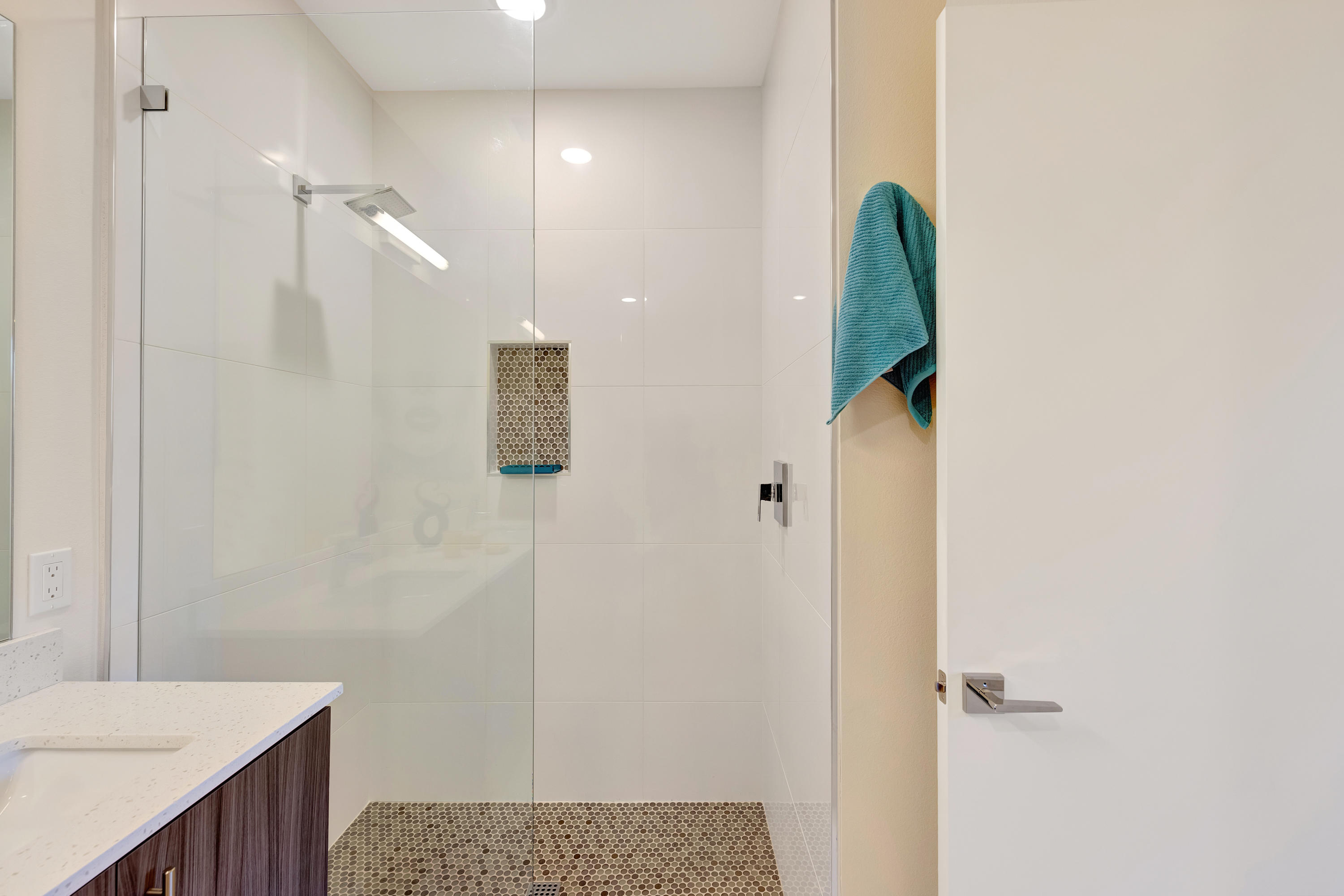 161 The River Palm Springs, CA 92262 - Photo 28 of 46 a bathroom with a shower and a sink