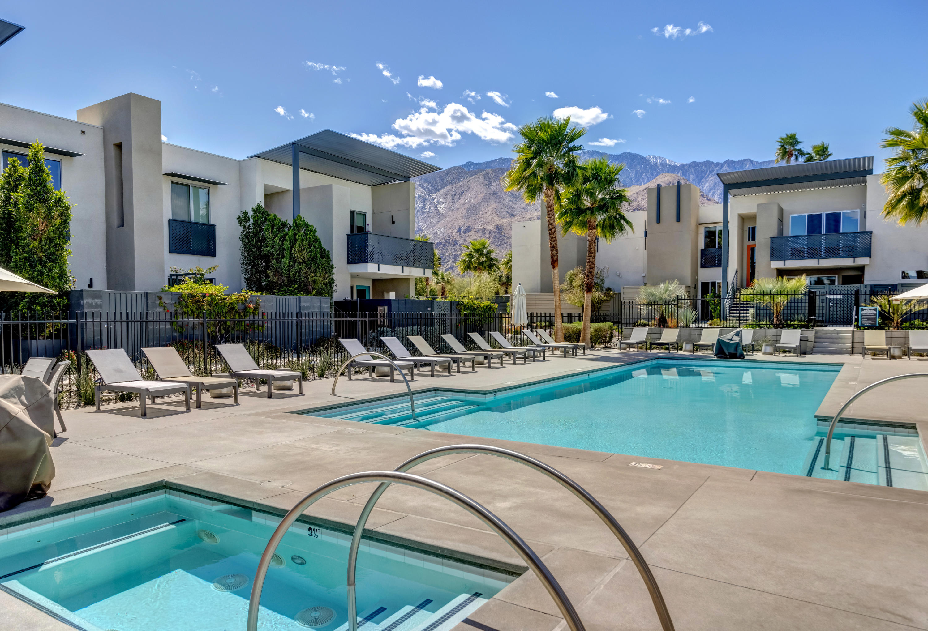 161 The River Palm Springs, CA 92262 - Photo 45 of 46 a view of a backyard with plants and patio