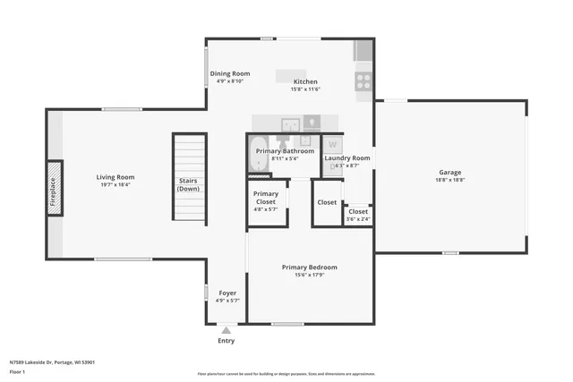 $499,000 | N7589 Lakeside Drive, Portage, WI 53901