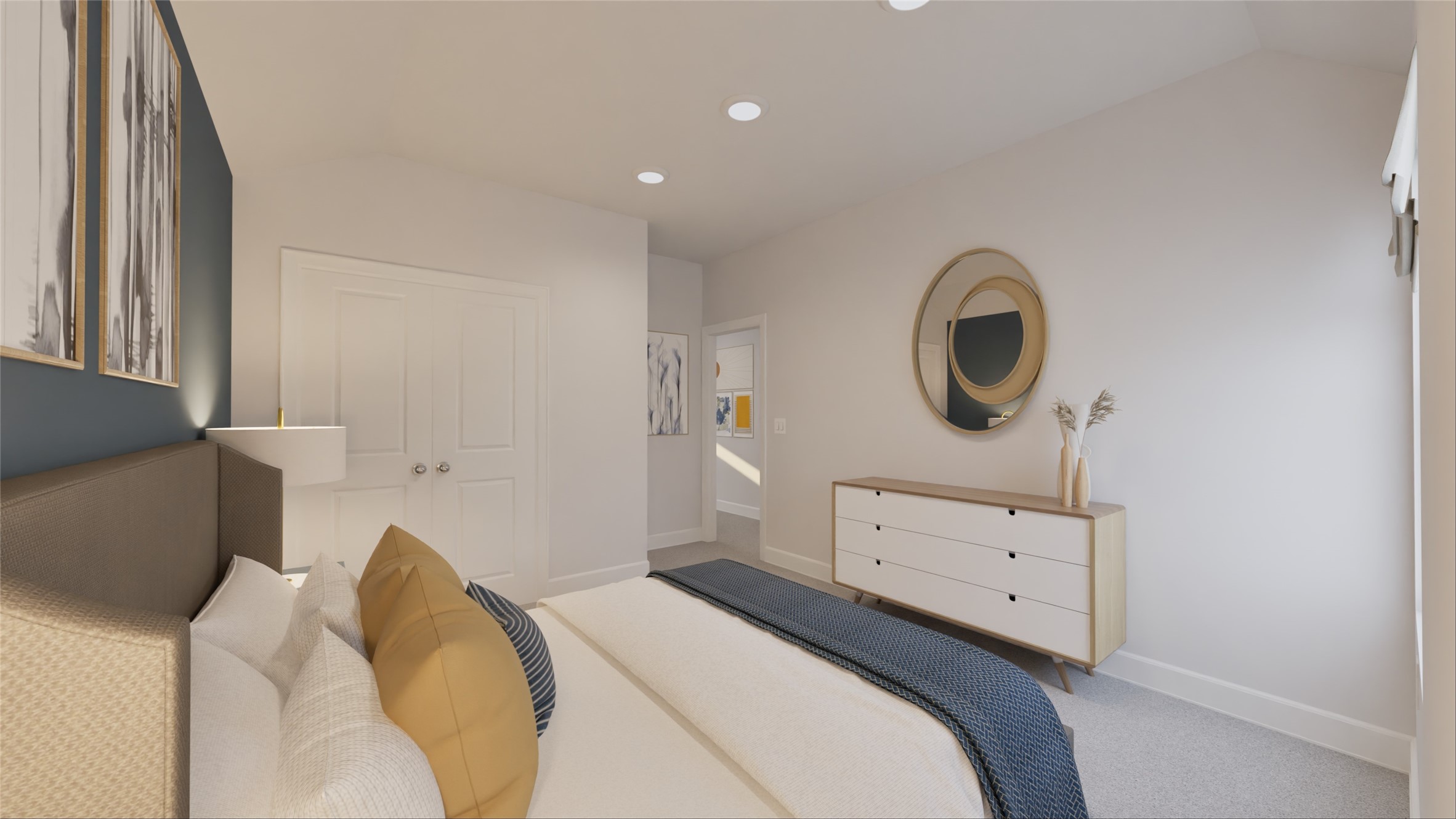 1514 Gentle Wind Court Angleton, TX 77515 - Photo 18 of 27 a bedroom with a bed and cabinets