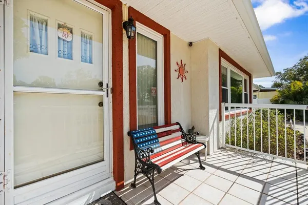 a view of outdoor seating space