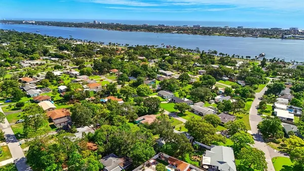 a view of lake and mountain