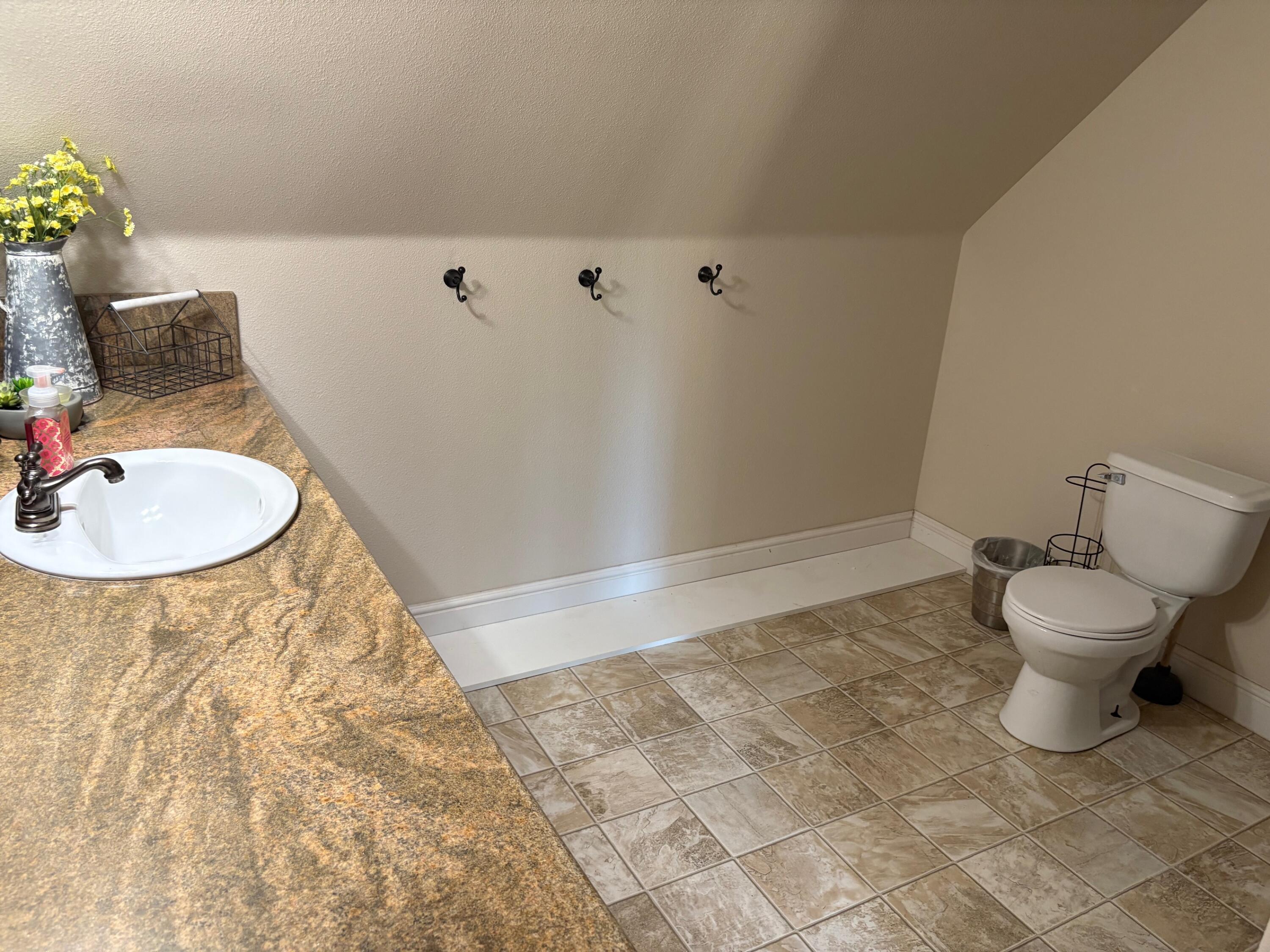 40596 Old School Road Fall River Mills, CA 96028 - Photo 26 of 29 a bathroom with a toilet and a mirror