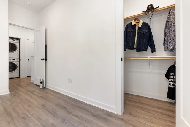 a view of a walk in closet