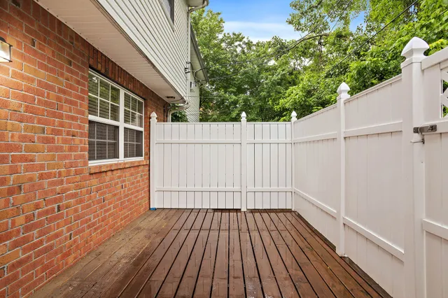 a view of wooden deck