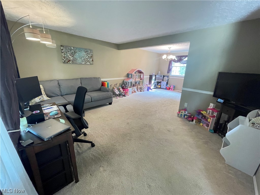 Front living room, with dining room in the background