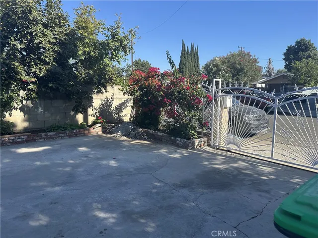 a view of road and trees
