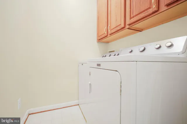 a close view of utility room with washer and dryer