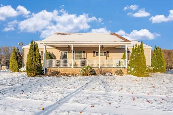 a front view of a house