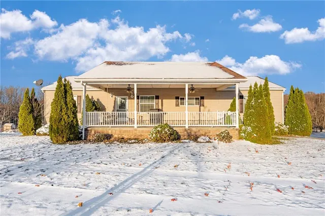 a front view of a house