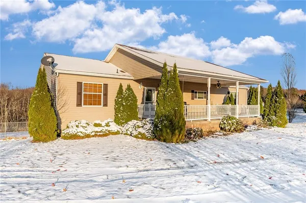 a backyard of a house