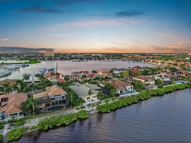 an aerial view of multiple house