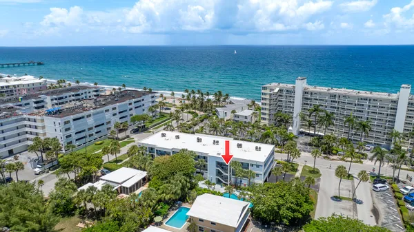 a view of building and ocean