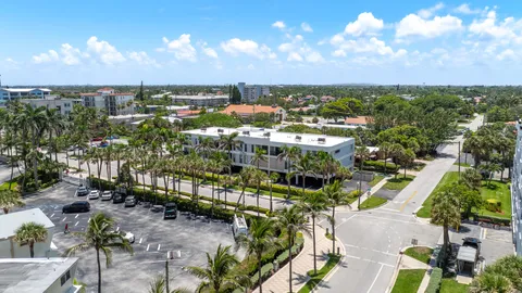 a view of a city with an ocean view
