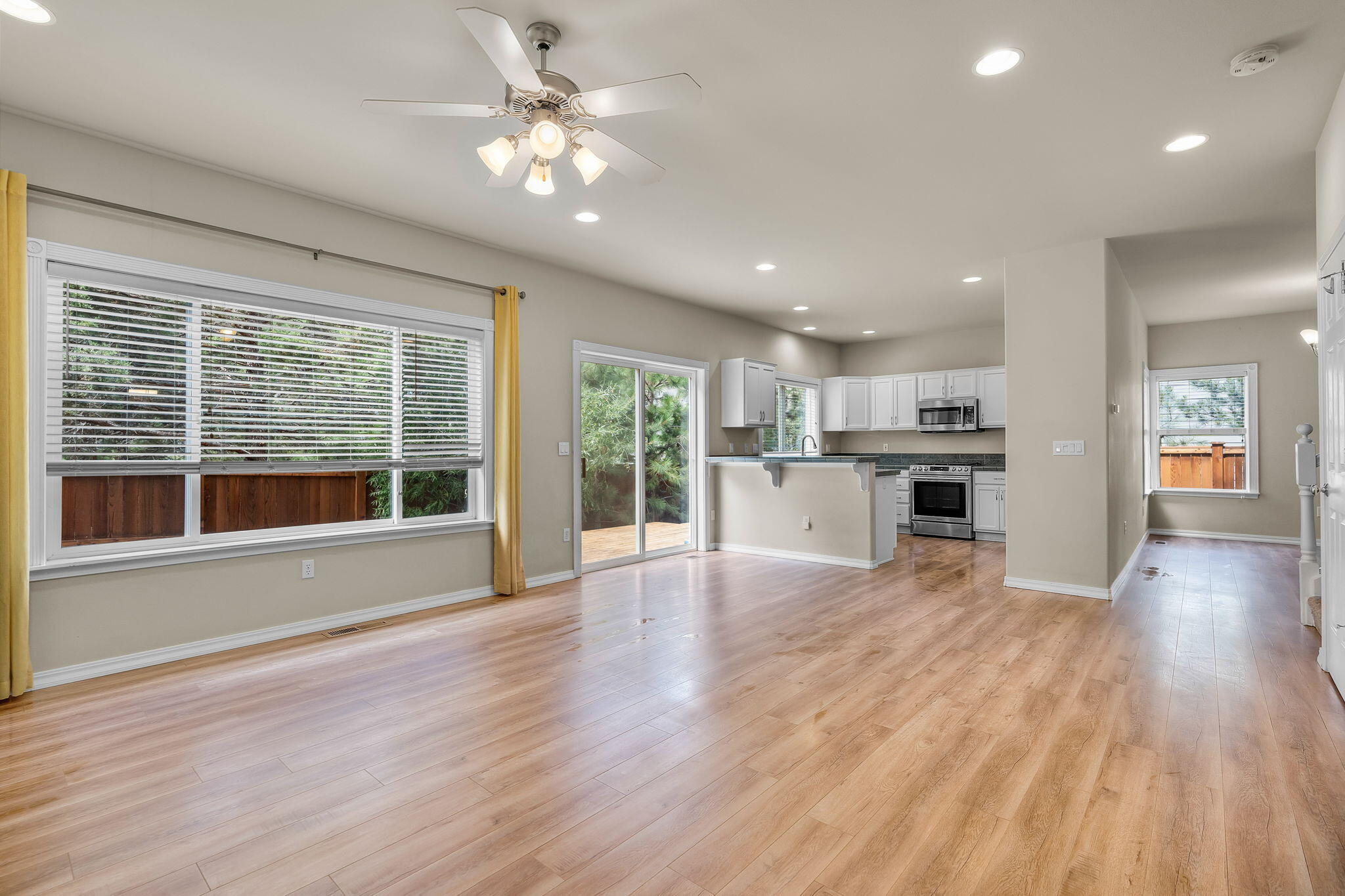 61301 Southwest Brookside Loop Bend, OR 97702 - Photo 13 of 30 Large Family room open to kitchen with gas fireplace