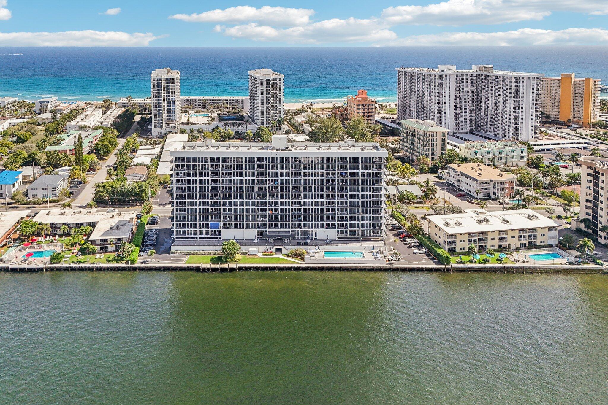 521 North Riverside Drive, Unit 208 Pompano Beach, FL 33062 - Photo 47 of 50 Aerial form the West