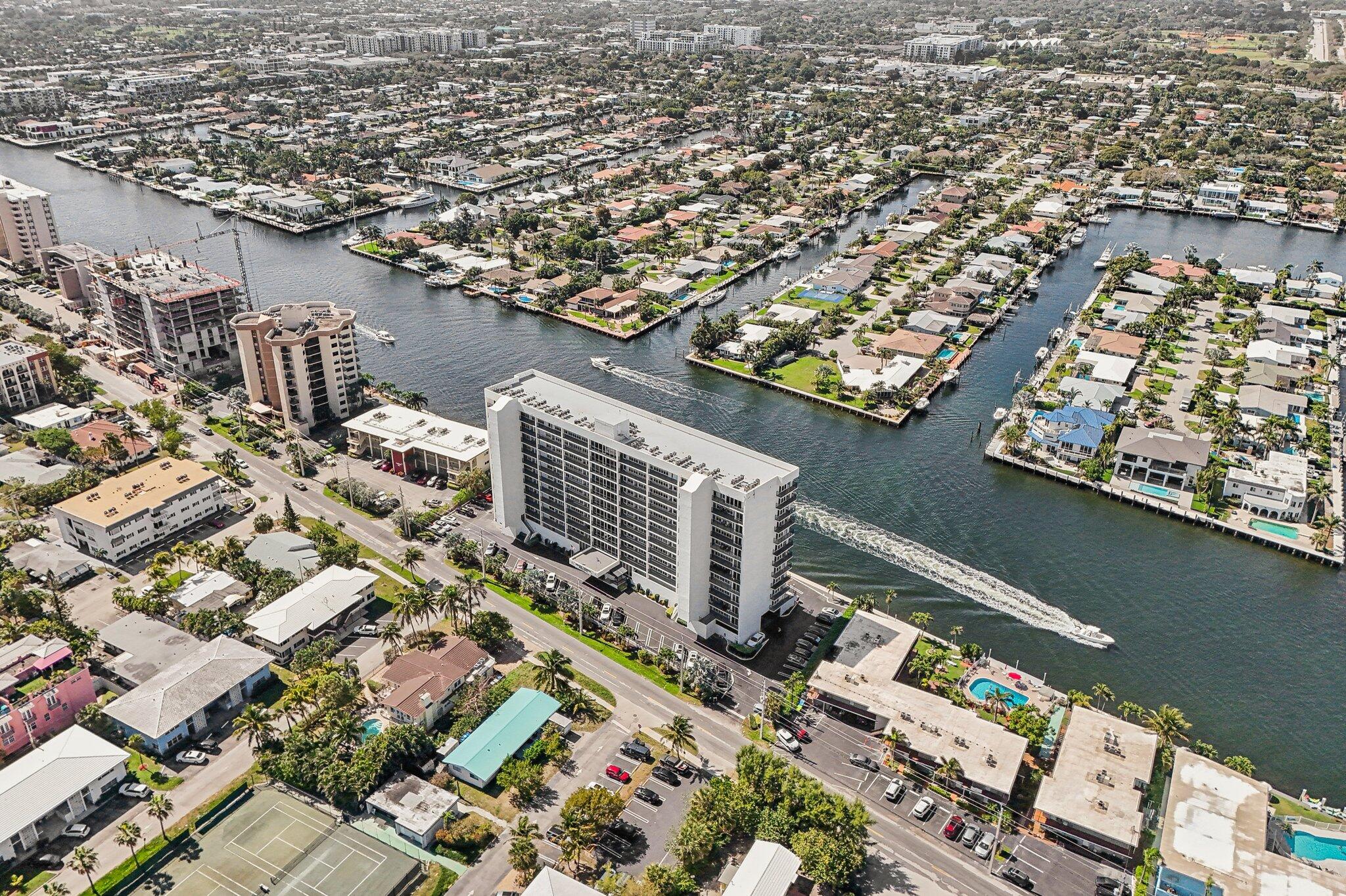 521 North Riverside Drive, Unit 208 Pompano Beach, FL 33062 - Photo 48 of 50 Aerial from NE