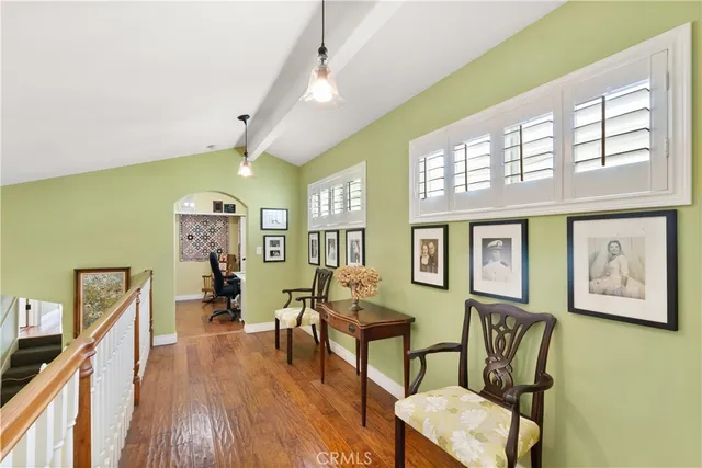 a view of hallway with livingroom